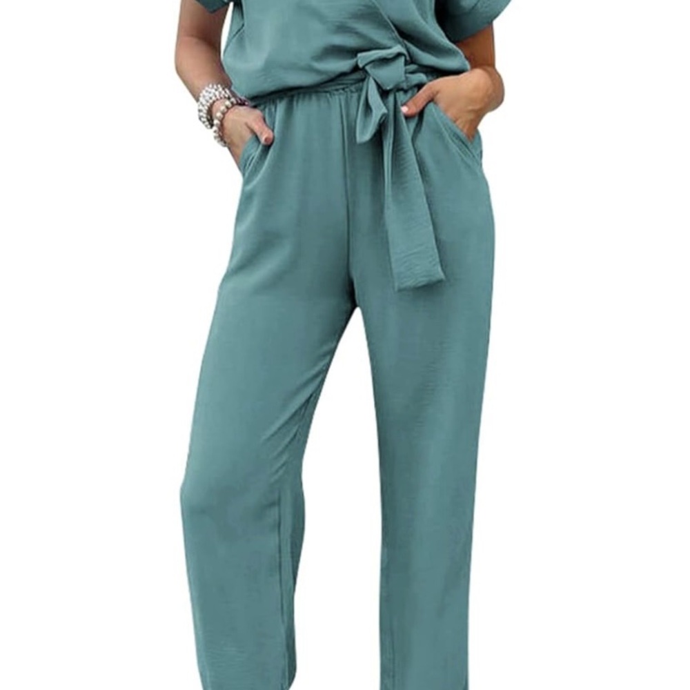 NWT. Teal Women's Jumpsuit, size S